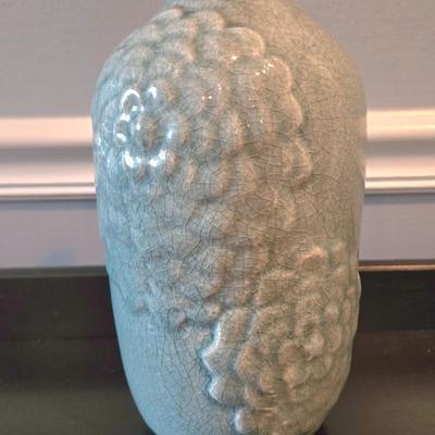 LOT 104Y: Two Wall Panel Decor, Two Bird Cage Tea-lite Holders, Decorative Lantern Candle Holder and Teal Colored Vase