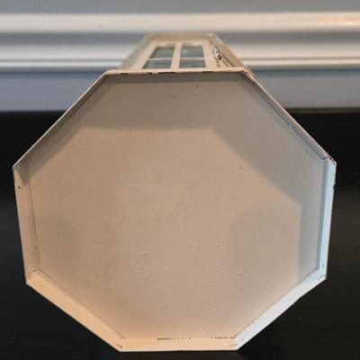 LOT 104Y: Two Wall Panel Decor, Two Bird Cage Tea-lite Holders, Decorative Lantern Candle Holder and Teal Colored Vase