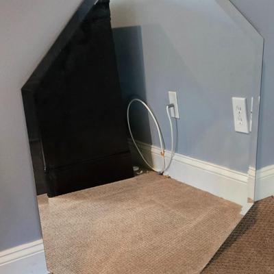 LOT 105Y: Beveled Mirror with French Cleat Hardware