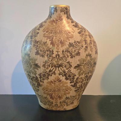 LOT 111H: Decorative Vase and Two Corinthian Column Style Candle Holders