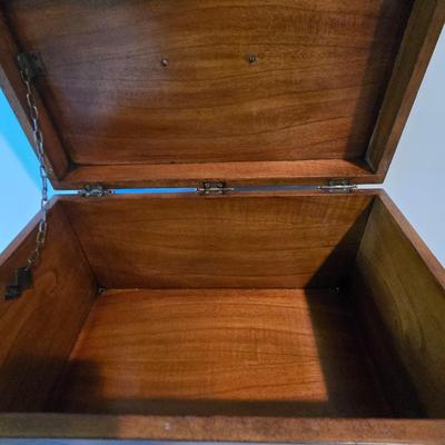 LOT 112H: Harlequin Pattern Wooden Box with Brass- like Claw Feet