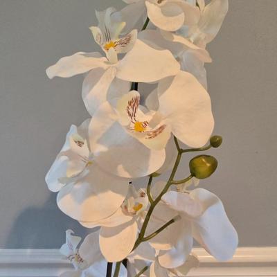 LOT 115H: Two Decorative Lanterns and Faux Orchid