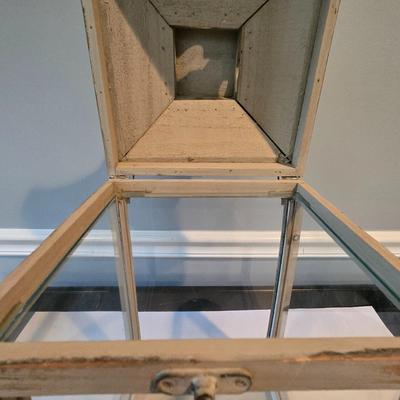 LOT 115H: Two Decorative Lanterns and Faux Orchid