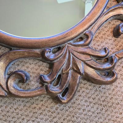 LOT 118Z: Two Large Decorative Mirrors with Ornate Gold-tone Frames