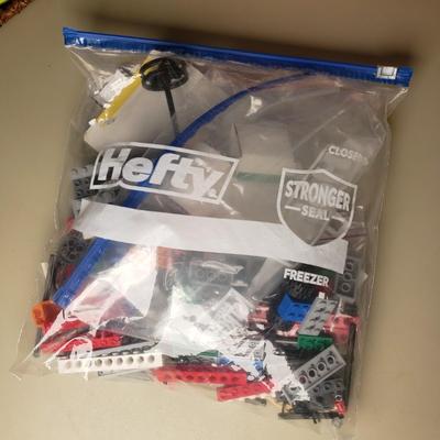 LOT 122B: Lego 3 Drawer Storage with Basket Full of Legos