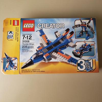 LOT 128B: Lego Creator Thunder Wings, Aviation Adventures & Lego Movie Sets Bad Cop's Pursuit & MetalBeard's Duel