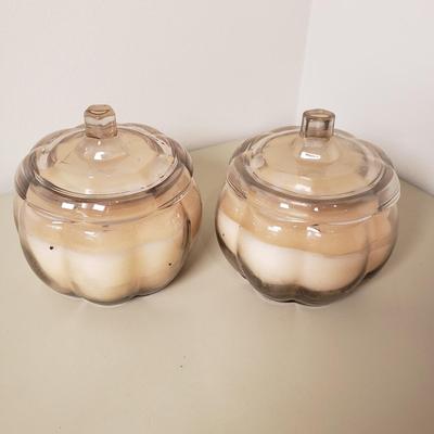 LOT 131B: Pumpkin Decor-Lighted Pumpkins, Candles, Large Framed Canvas & More