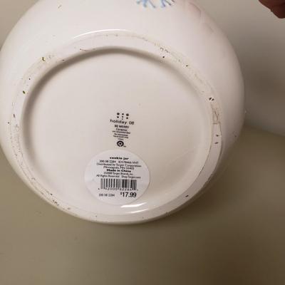 LOT 137B: Ceramic Cookie Jars-Snowman & Christmas Tree