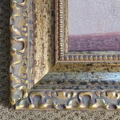 LOT 161Y: Dark Roses by the French Artist Henri Fantin-Latou Reproduction and Two Metal Scroll Work Wall Hangings