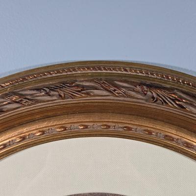 LOT 165Y: Two Floral Prints in Ornate Frames and Faux Flower Arrangement