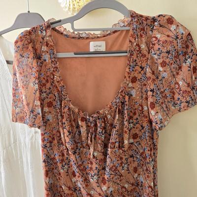 LOT 169W: Two Summer Dresses with Matching Pair of Clog Mule