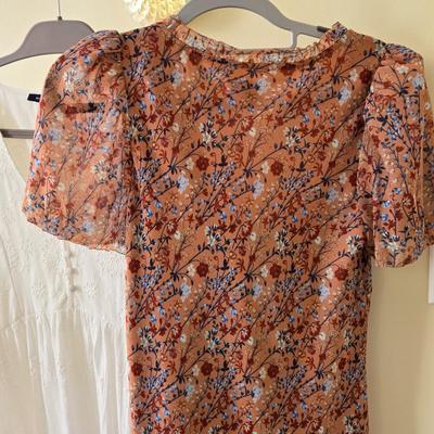 LOT 169W: Two Summer Dresses with Matching Pair of Clog Mule