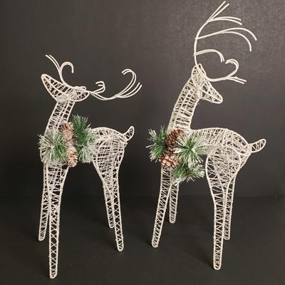 LOT 182B: Holiday/Winter Decor; Embossed Mercury Glass Trees, Artificial Floral Arrangements & More