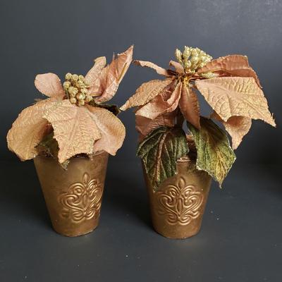 LOT 183B: Gilded Holiday Decor; Bottle Brush Trees, Lighted & Mercury Glass Style Trees, Decorative Candles & More