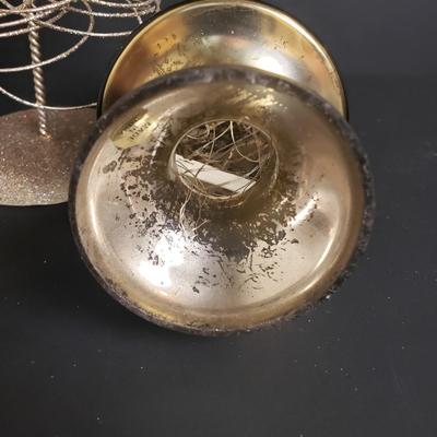 LOT 183B: Gilded Holiday Decor; Bottle Brush Trees, Lighted & Mercury Glass Style Trees, Decorative Candles & More