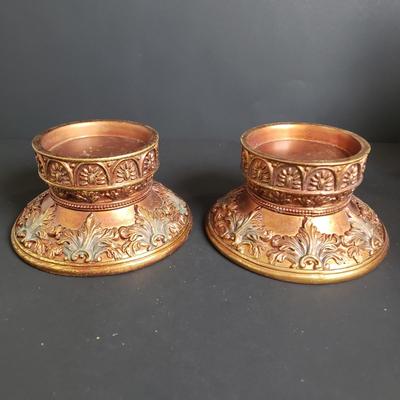 LOT 183B: Gilded Holiday Decor; Bottle Brush Trees, Lighted & Mercury Glass Style Trees, Decorative Candles & More