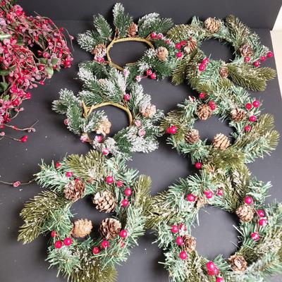 LOT 186B: Decorative Candle Assortment; Large Selection of Candle Rings, Mercury Glass Candle Holders, Lots of Electric Tea Lights &...