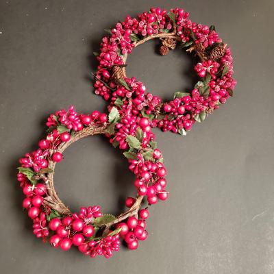 LOT 186B: Decorative Candle Assortment; Large Selection of Candle Rings, Mercury Glass Candle Holders, Lots of Electric Tea Lights &...