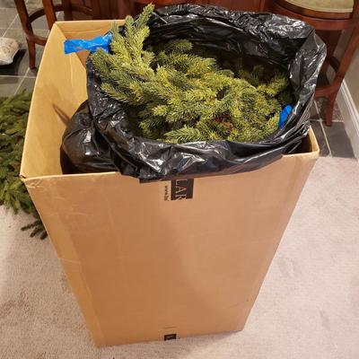 LOT 188B: Huge Box Full of Pine Garland with Mini Pinecones