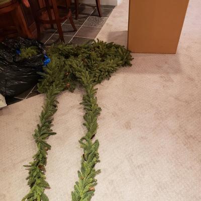 LOT 188B: Huge Box Full of Pine Garland with Mini Pinecones