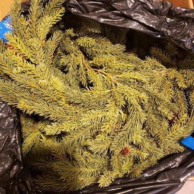 LOT 188B: Huge Box Full of Pine Garland with Mini Pinecones