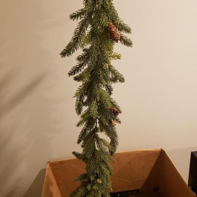 LOT 188B: Huge Box Full of Pine Garland with Mini Pinecones