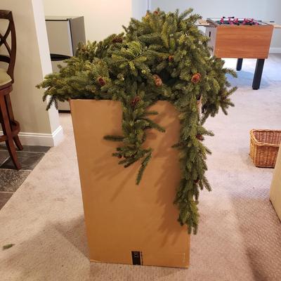 LOT 188B: Huge Box Full of Pine Garland with Mini Pinecones