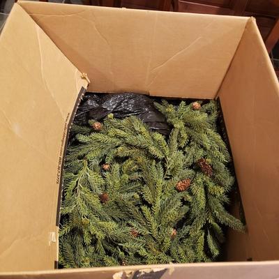 LOT 188B: Huge Box Full of Pine Garland with Mini Pinecones
