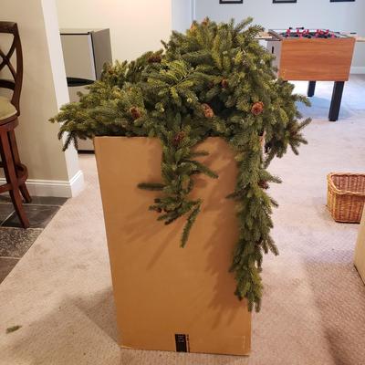 LOT 188B: Huge Box Full of Pine Garland with Mini Pinecones