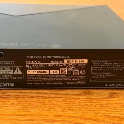 LOT 244K: Sony BluRay/DVD Player Model BDP-S1200