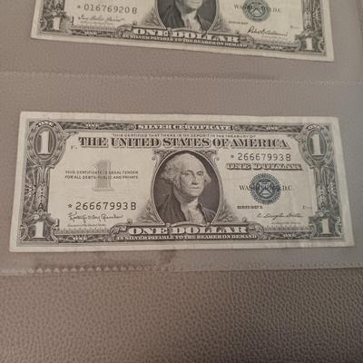 3 SILVER CERTIFICATE DOLLAR BILLS