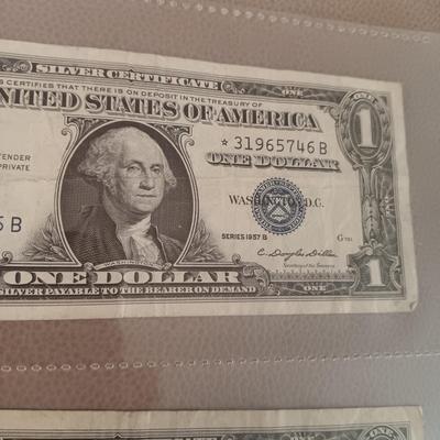 3 SILVER CERTIFICATE DOLLAR BILLS