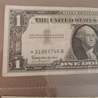 3 SILVER CERTIFICATE DOLLAR BILLS