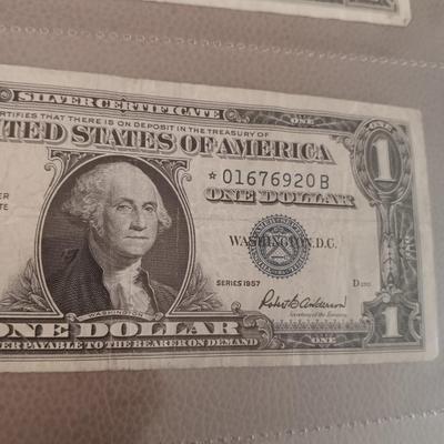 3 SILVER CERTIFICATE DOLLAR BILLS