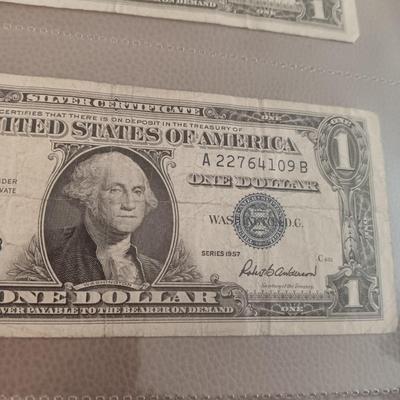 6 SILVER CERTIFICATE DOLLAR BILLS
