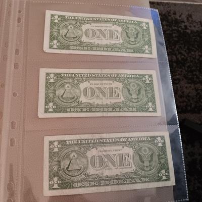 6 SILVER CERTIFICATE DOLLAR BILLS