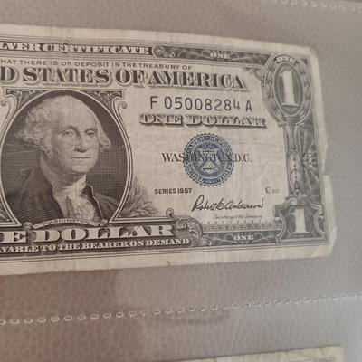 6 SILVER CERTIFICATE DOLLAR BILLS
