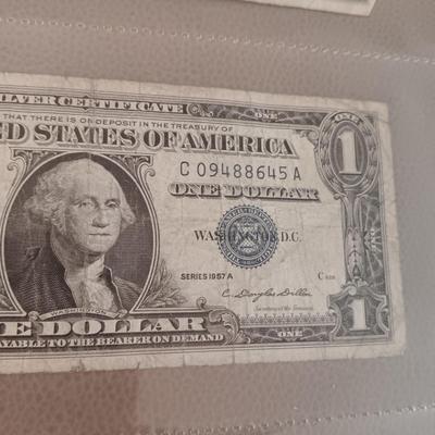 6 SILVER CERTIFICATE DOLLAR BILLS