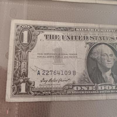 6 SILVER CERTIFICATE DOLLAR BILLS