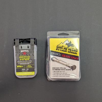 Butler Creek Rifle Scope Cover Bikini & Hoppe's Bore Snake Viper .308 Rifle Carabine