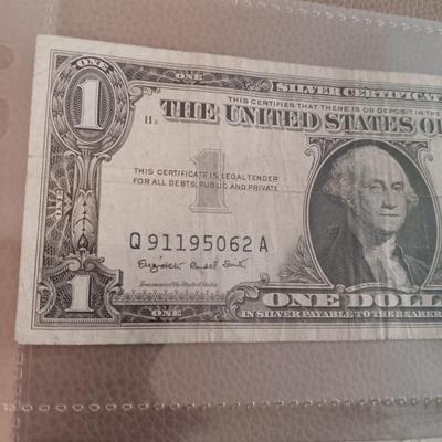 6 SILVER CERTIFICATE DOLLAR BILLS