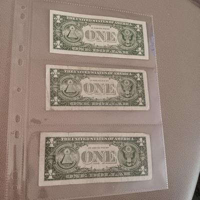 6 SILVER CERTIFICATE DOLLAR BILLS