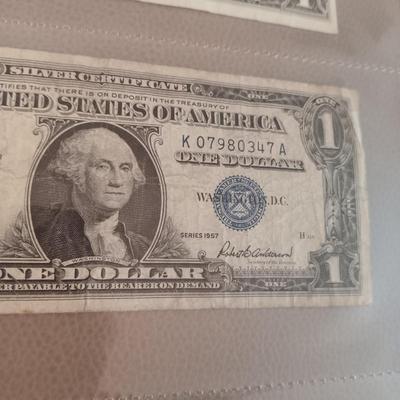6 SILVER CERTIFICATE DOLLAR BILLS