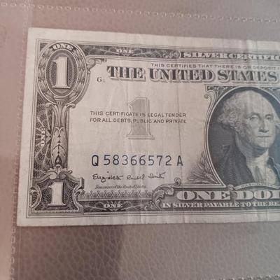 6 SILVER CERTIFICATE DOLLAR BILLS
