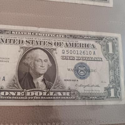 6 SILVER CERTIFICATE DOLLAR BILLS