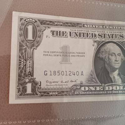 6 SILVER CERTIFICATE DOLLAR BILLS