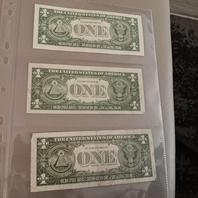 6 SILVER CERTIFICATE DOLLAR BILLS