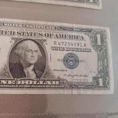 6 SILVER CERTIFICATE DOLLAR BILLS