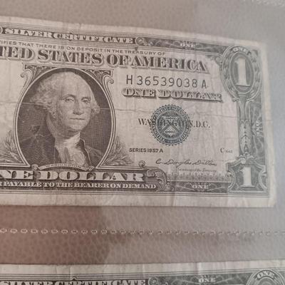 6 SILVER CERTIFICATE DOLLAR BILLS
