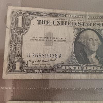 6 SILVER CERTIFICATE DOLLAR BILLS